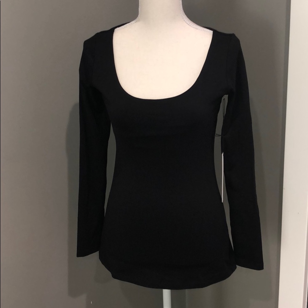 Susana Monaco Black Long Sleeve Top
